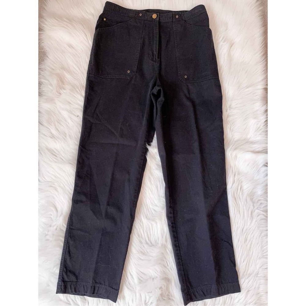 Lauren By Ralph Lauren 100% Cotton Black Pants Size 10 Women’s